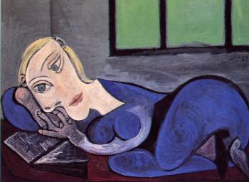 巴勃羅 畢加索 躺著閲讀的女人